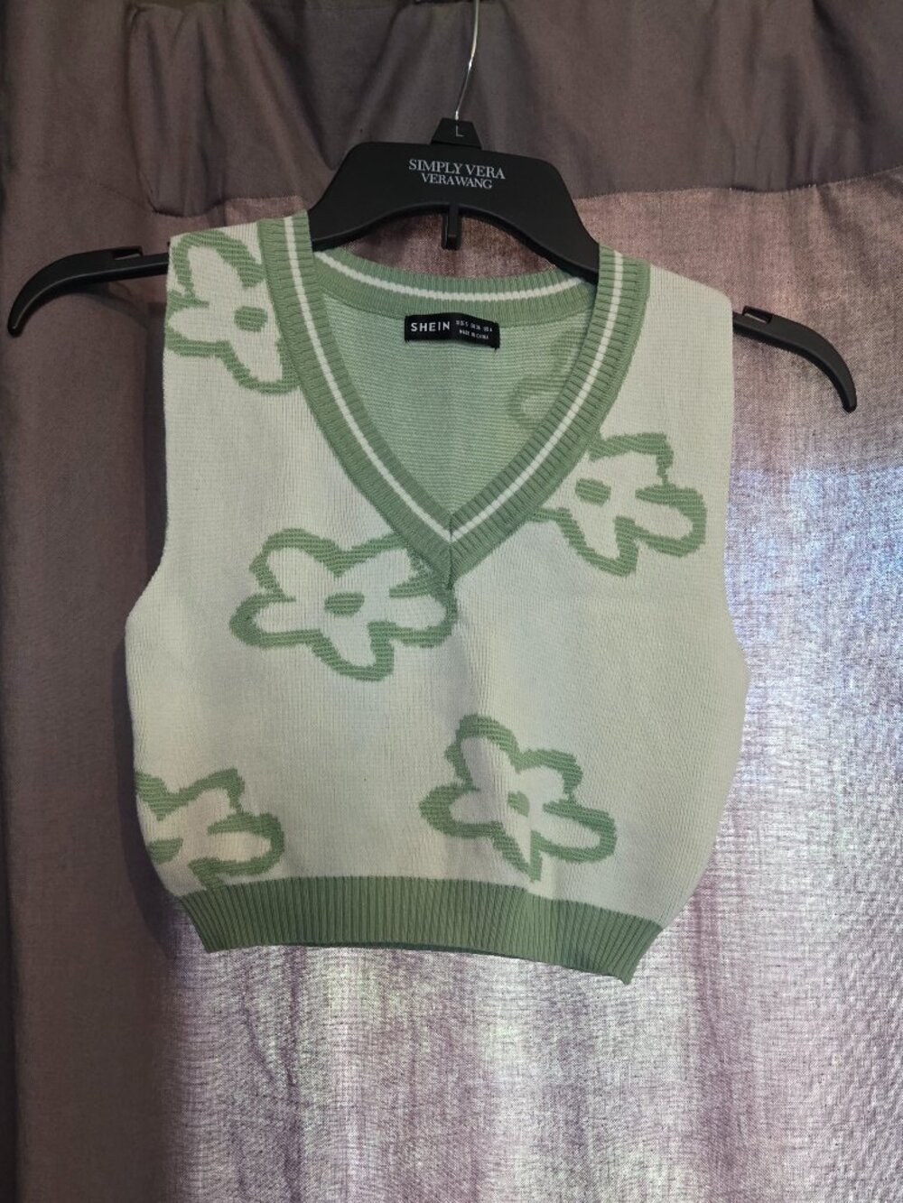 SHEIN knit cropped sweater vest, Small